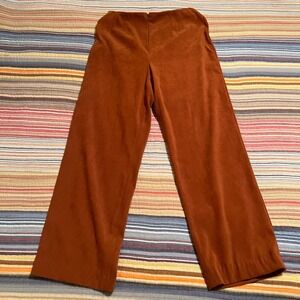Vintage Collin Creek Womens Size 10 Wide Leg Pants Brown Polyester Spandex Flare